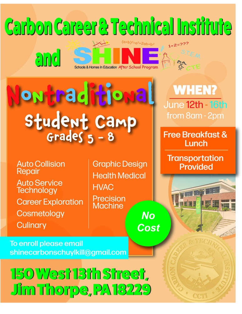 Nontraditional Student Camp for students in grades 5th-8th