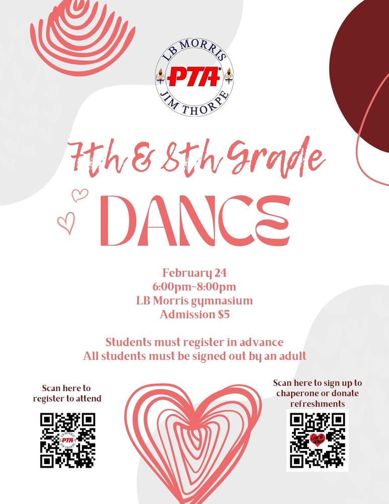 February 7th & 8th Grade Dance