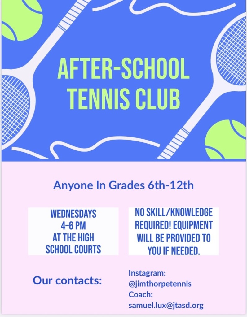 After School Tennis Club Grades 6-12
